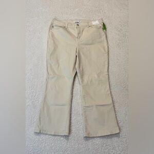 Marc New York Flare Cropped Jeans Size 16 Cream New